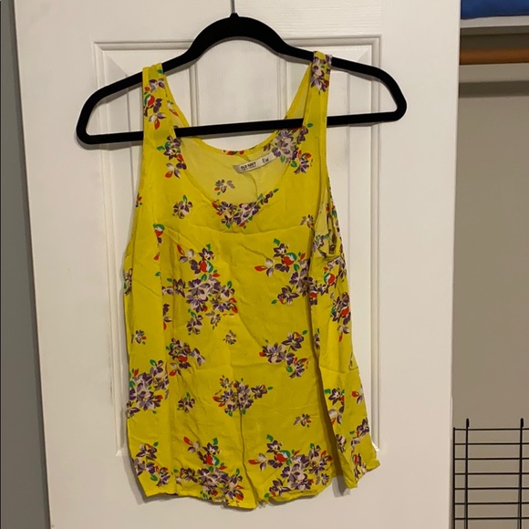 Yellow floral Old Navy tank top - Picture 1 of 3